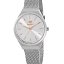 Reloj Marea Mujer con Esfera Plateada y Detalles Rosa